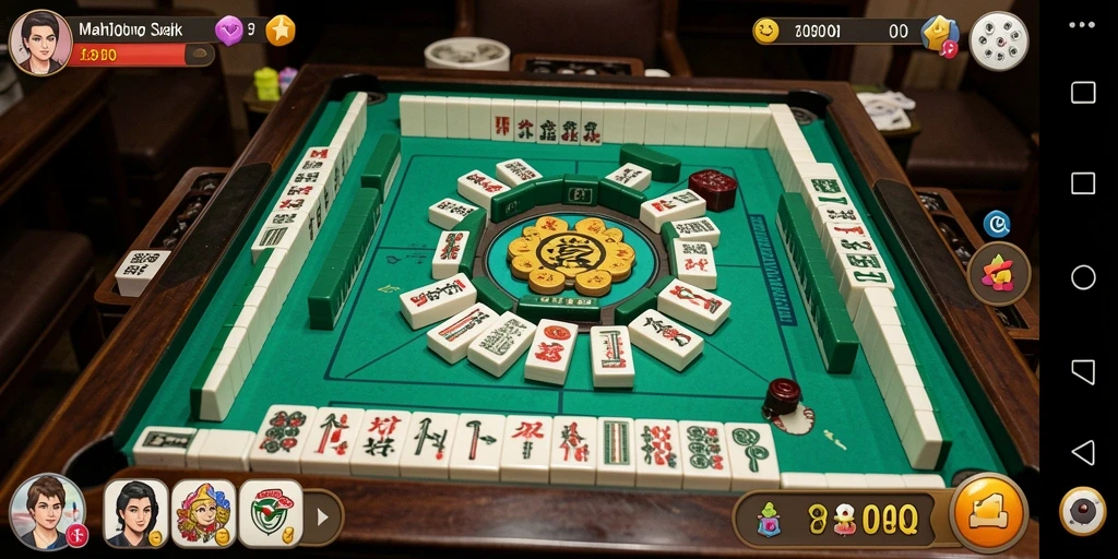 Layar permainan <strong>700Q</strong> yang menarik saat mencocokkan ubin Mahjong.