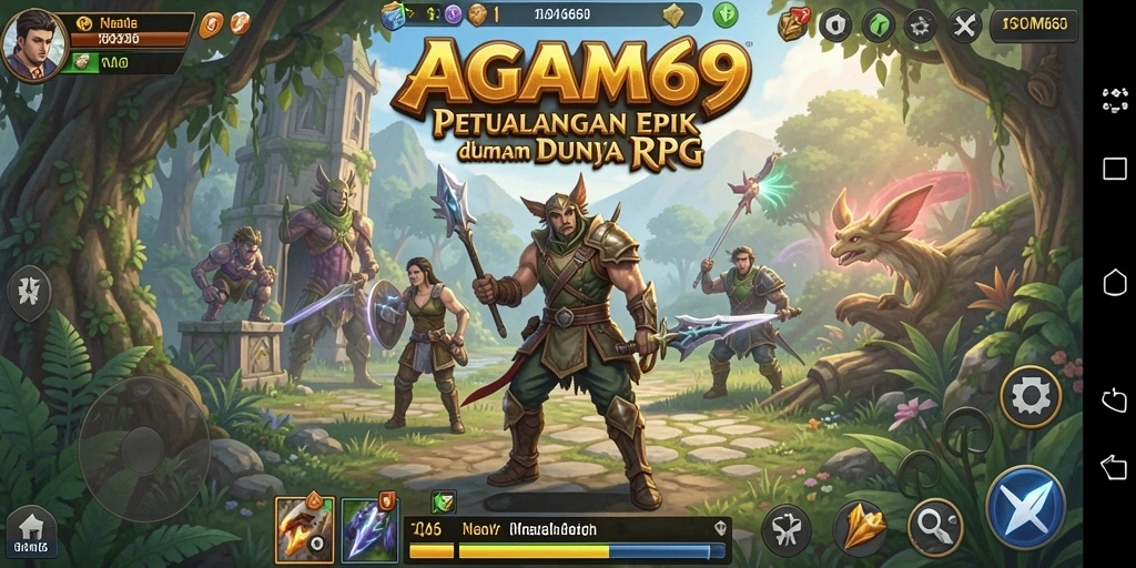 Tangkapan layar menampilkan gameplay seru dalam petualangan RPG AGAM69.