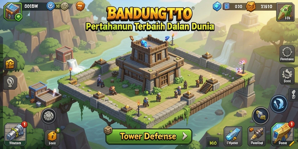 Gameplay seru dan menegangkan dalam BANDUNGTOTO Tower Defense.