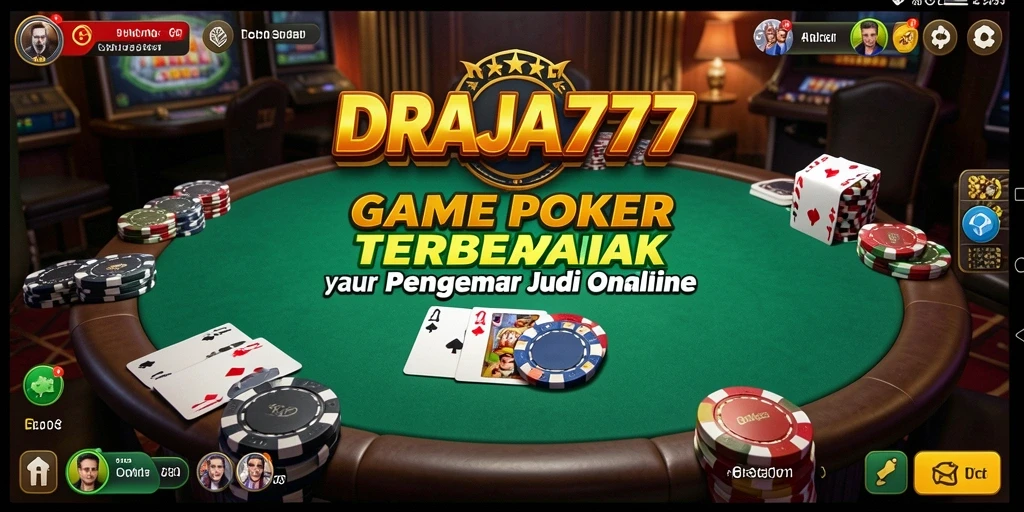 Tampilan gameplay seru dari DRAJA777 dengan pemain aktif di meja Poker.