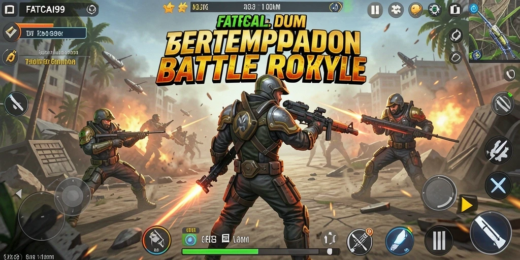 Gameplay epik FATCAI99 dalam pertempuran Battle Royale.