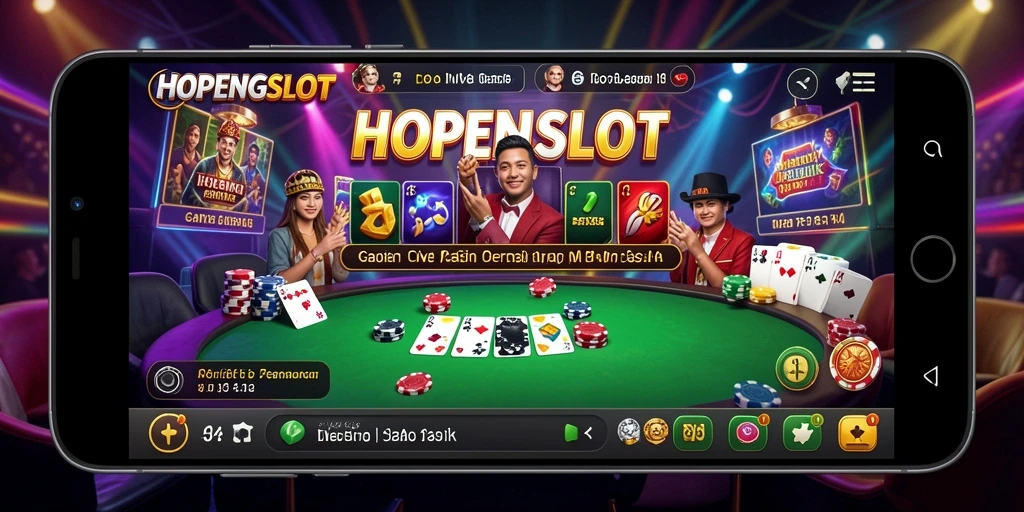 Tampilan permainan Live Casino yang menarik dan interaktif di HOPENGSLOT.
