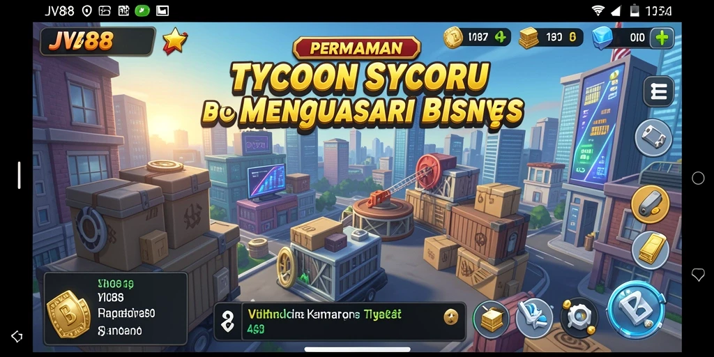 Tampilan antarmuka JV88 yang menarik dan gameplay dinamis.
