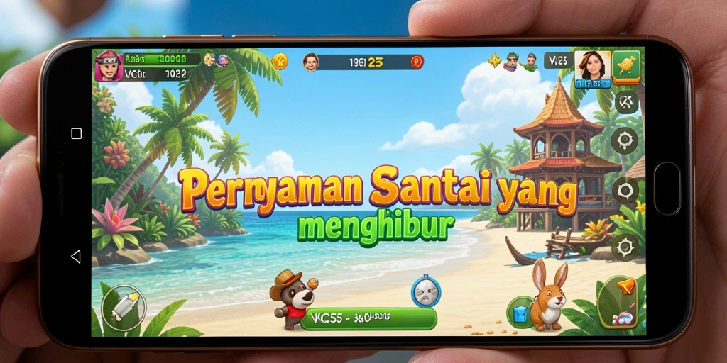 Tampilan gameplay VC55 yang penuh warna dan interaktif.