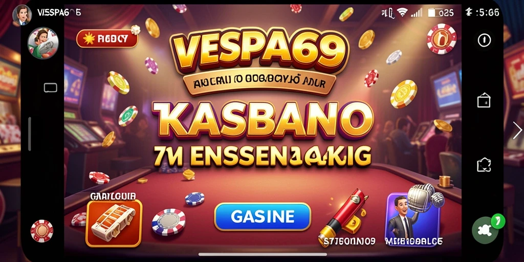 Tampilan screenshot utama VESPA69 dengan gameplay Kasino yang menarik.