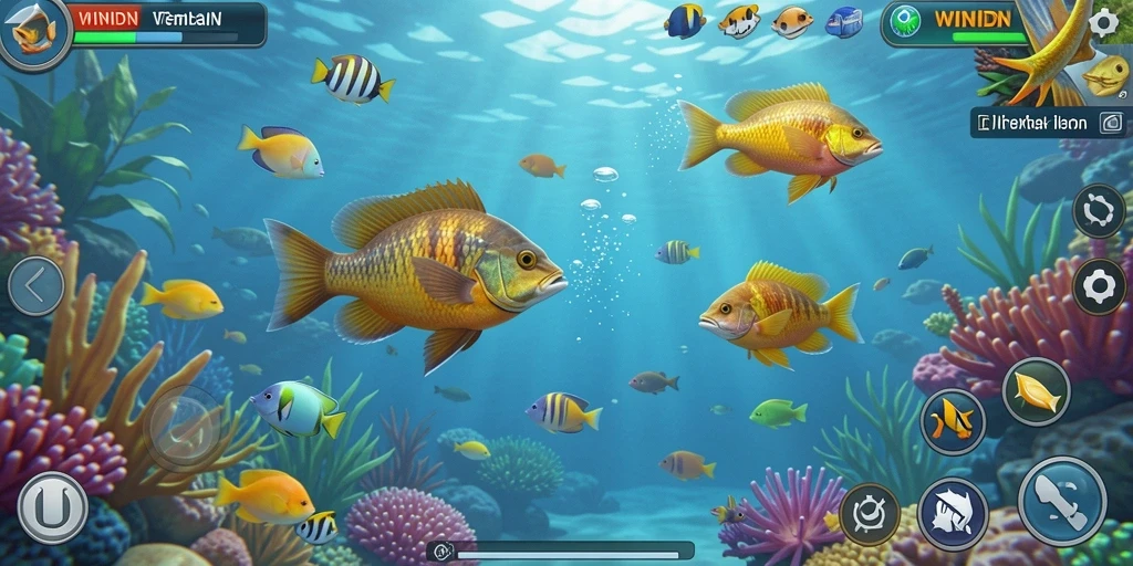 Screenshot gameplay WINIDN menampilkan aksi tembak ikan yang seru dan menantang.