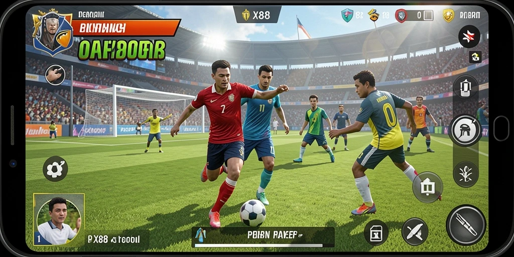 Tampilan gameplay menarik di dalam aplikasi X88 untuk para penggemar olahraga.
